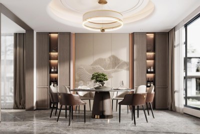 新中式餐厅3D模型下载